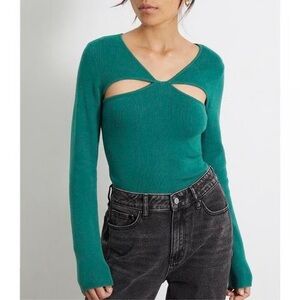 Kendall & Kylie Green Knit Sweater size M